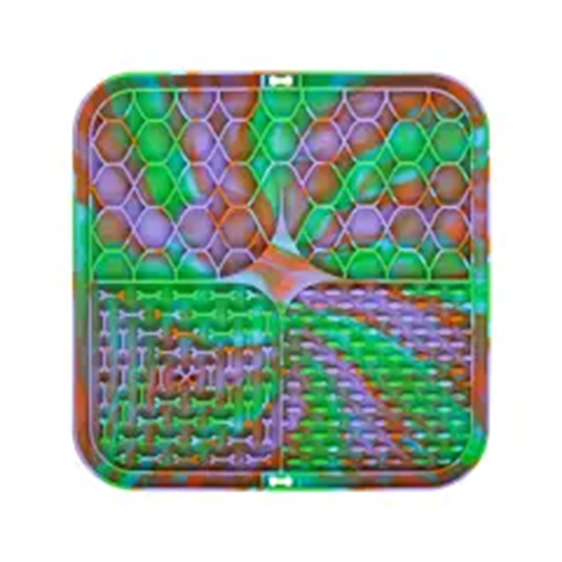 Slow Feed Pet Lick Mat Set with Durable Suction Cup Base Enhanced Chew Control for Dogs & Cats
