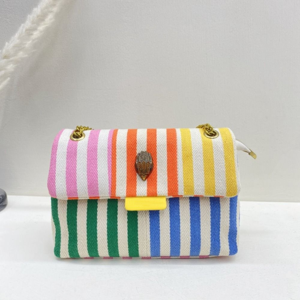 1PC Luxury Canvas Shoulder Bags Purse Chain Fashion Trend Small Square Bags Designer Brand Large Capacity Handbag