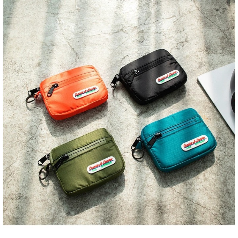 Fabric Coin Purse Male Mini Card Holder Anti-degaussing ID Card Holder Female Lipstick Storage Bag Portable Student Only