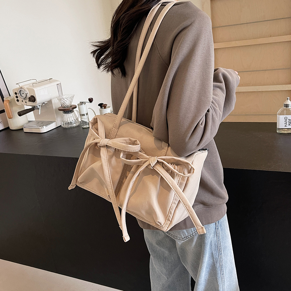 Elegant Top Handle Bag Fashion Shoulder Bags Chic Purse for Women Travel Shopping Bag Female Girls Bow Work Commuter Handbag New