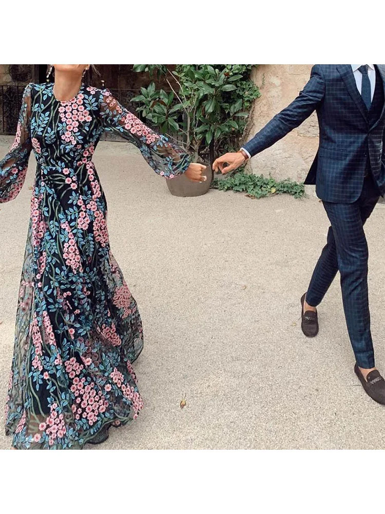Sexy Backless Bohemian Print Dress Maxi Dress Womens Travel Holiday Backless Floor-length Dress Daisy-print Beach Party Dress 240319