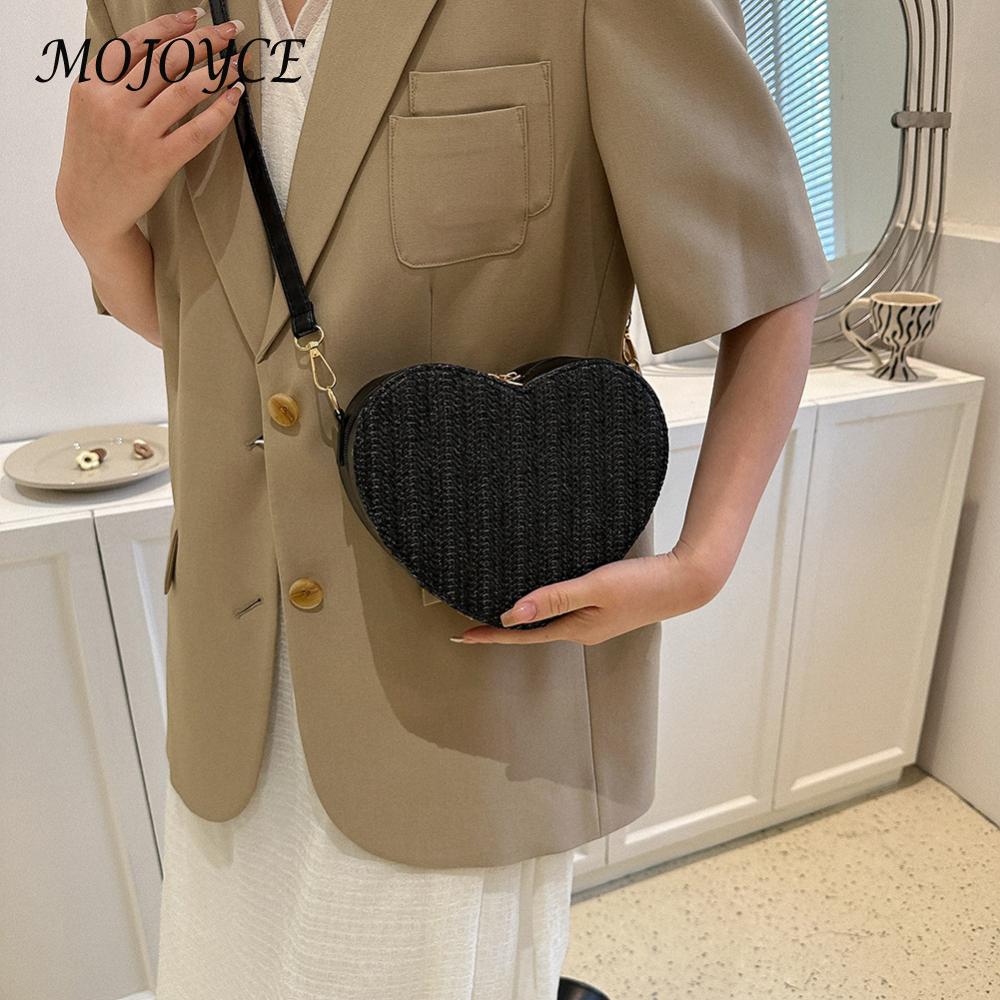 Women Fashion Hobo Bag Large Capacity Straw Messenger Bag Casual Zipper Lightweight PU Solid Color Ins for Travel Vacation Daily