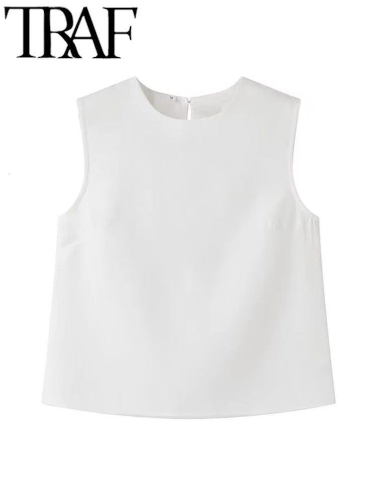 TRAF Y2K Extreme Short Women Mini Skirt Suits 2024 Summer Flower Appliques Sleeveless Tanks Female Crop Top Sets White 240401