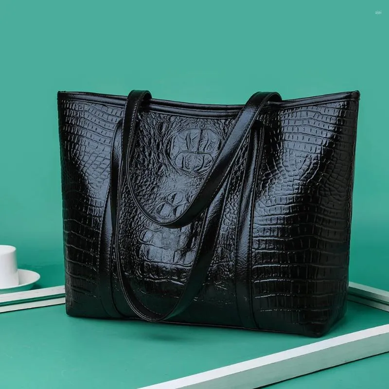 Handbags Skillful Manufacture Women Large Capacity Handbag Crocodile Leather Shoulder Bag Travel Shopping Tote