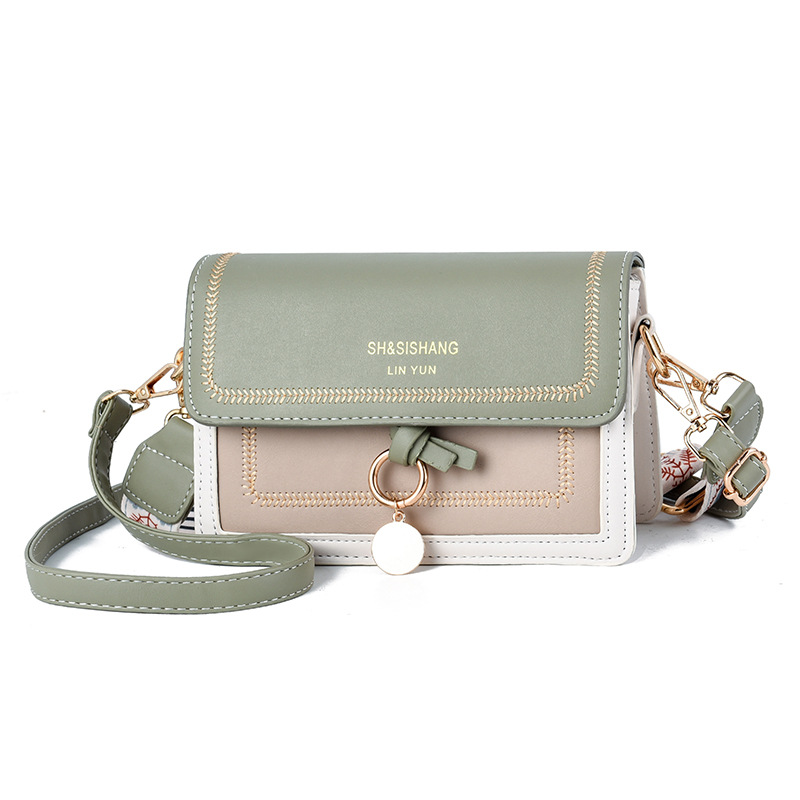 Contrast Color PU Crossbody Bags for Women Travel Handbag Fashion Simple Shoulder Messenger Bag Ladies Handbag