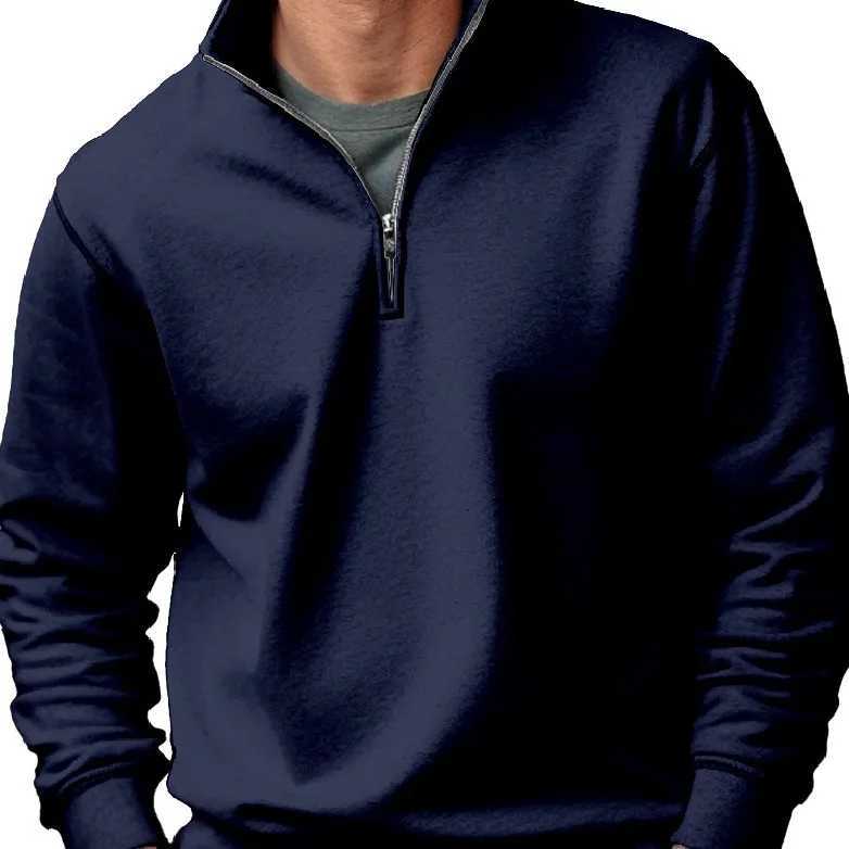 Quarter Zip Pullover Tops Mens Turtleneck Fce Sweatshirt Casual Warm Sweatshirt W241108