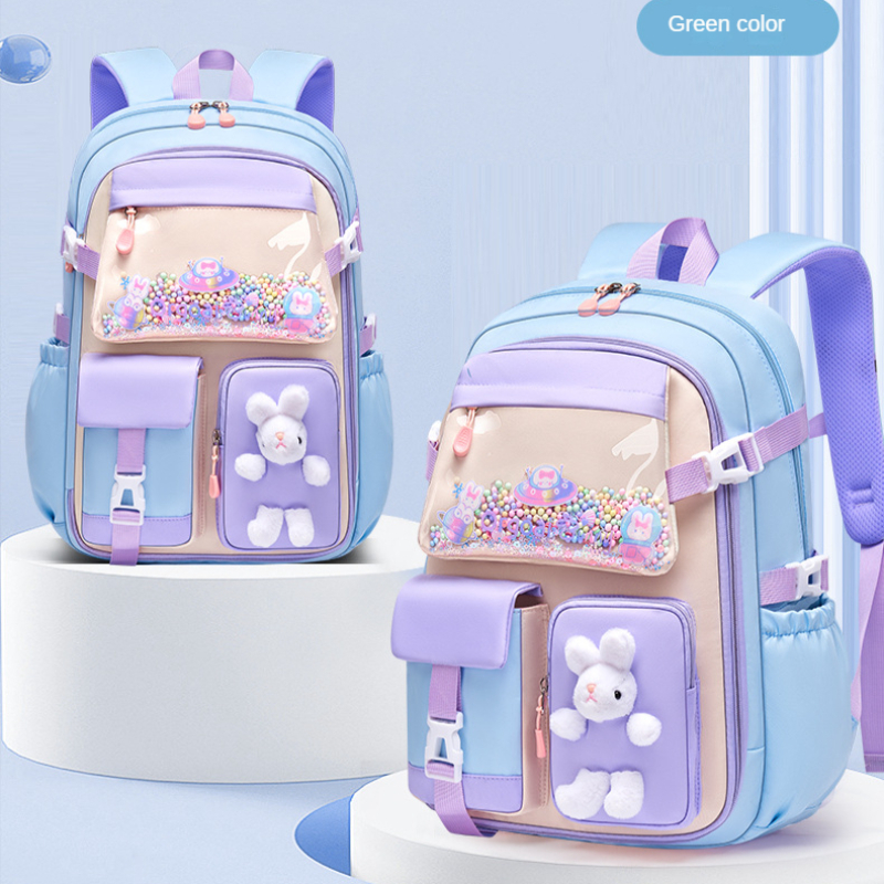 Elementary School Girls Schoolbag Kawaii Lightweight Children's Waterproof Backpack Colorful Large Capacity Schoolbag Mochilas