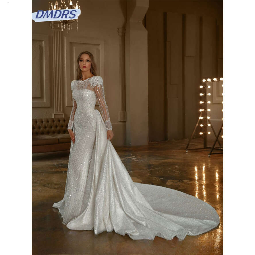 Charming Long-Sleeved Bridal Dresses 2025 Urious Wedding Romantic Or-Length Dress Customized Vestidos De Novia