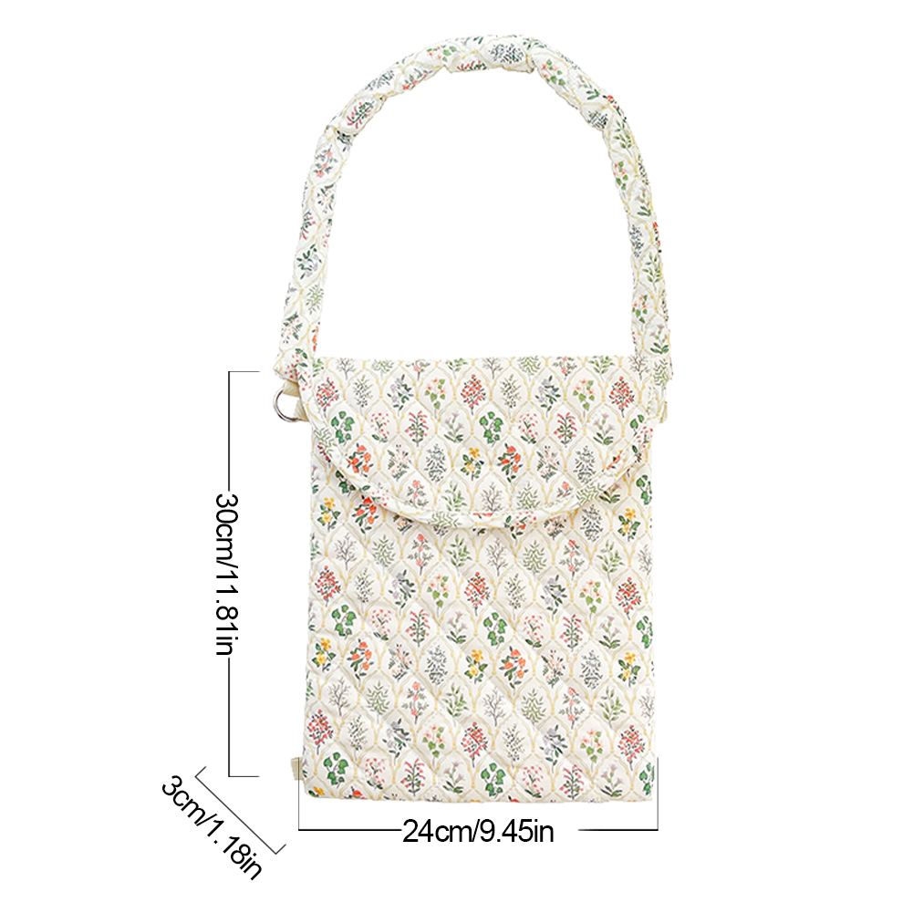 For IPad Quilted Case Laptop Carrying Case Shockproof Padded Laptop Case 11/13/15inch Tablet Sleeve Case Floral for Women Girls