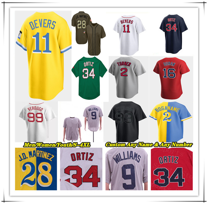 Baseball Jersey Rafael Devers Jarren Duran Triston Casas Trevor Story Masataka Yoshida Enmanuel Valdez Ceddanne Rafaela Reese McGuire David Ortiz RED Pivetta SOX
