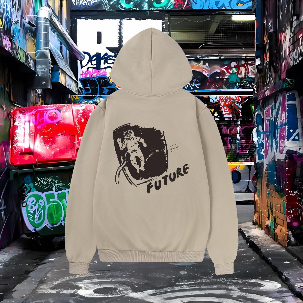 Casual New Mens Hoodie Long Sleeve Soft TOP Quality Men Clothes Hoodie DIY Printed Wear Street wear Hip Hop Thick Fleece