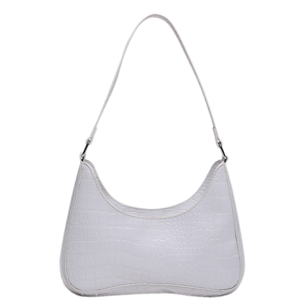 Crocodile Pattern Retro Classic Purse PU Leather Clutch Purse with Zipper Closure Underarm Bag Niche Design for Women