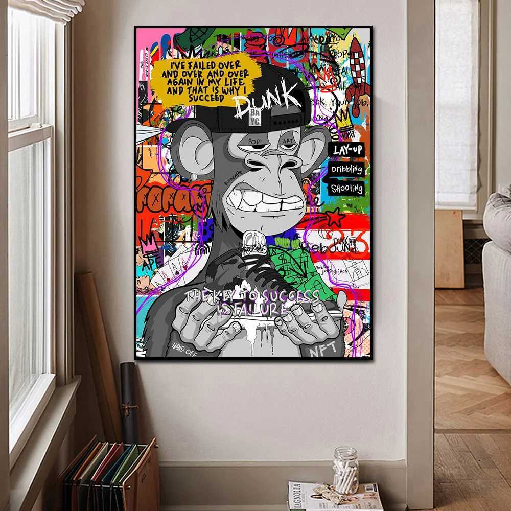 Art Street Graffiti NFT Canvas Painting Poster Home Decor Wall Art Picture for Living Room Frameless X241107