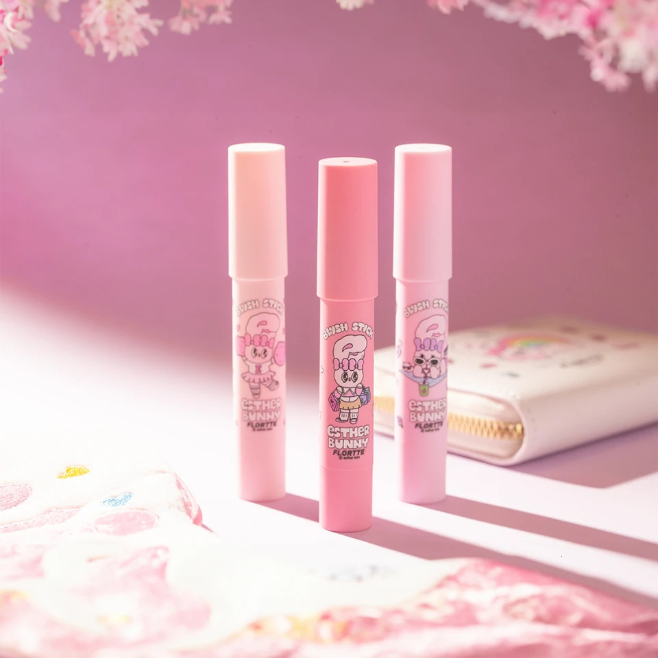 Flortte Esther Bunny Blusher Pen Natural Nude Makeup Exquisite Cream to Powder 3.5g Womens Beauty Makeup Cosmetics 241107