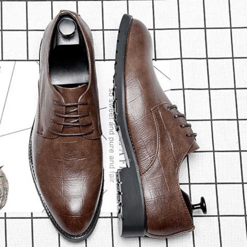 Men Dress Shoes Pointed Mens Casual Shoes Extra Large British Formal Leather Shoes Mens Dressing Shoes 241009