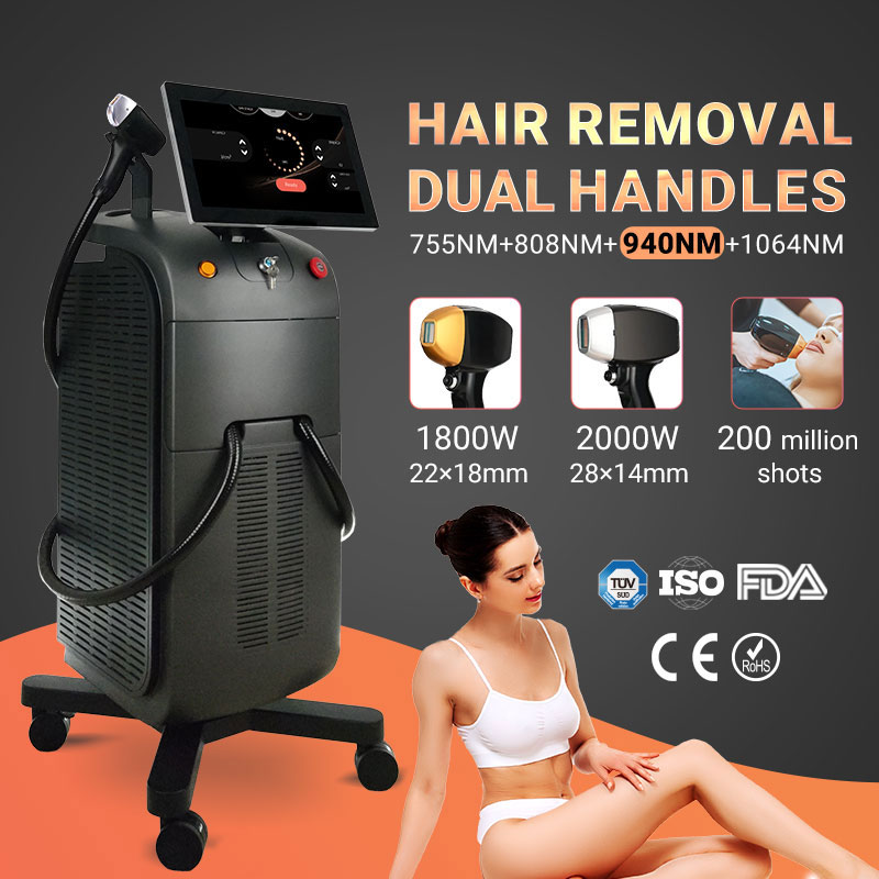 Free Shipping Winkonlaser 4 wave 755nm 808nm 940nm 1064nm Titanium Diode Laser Hair Removal Machine