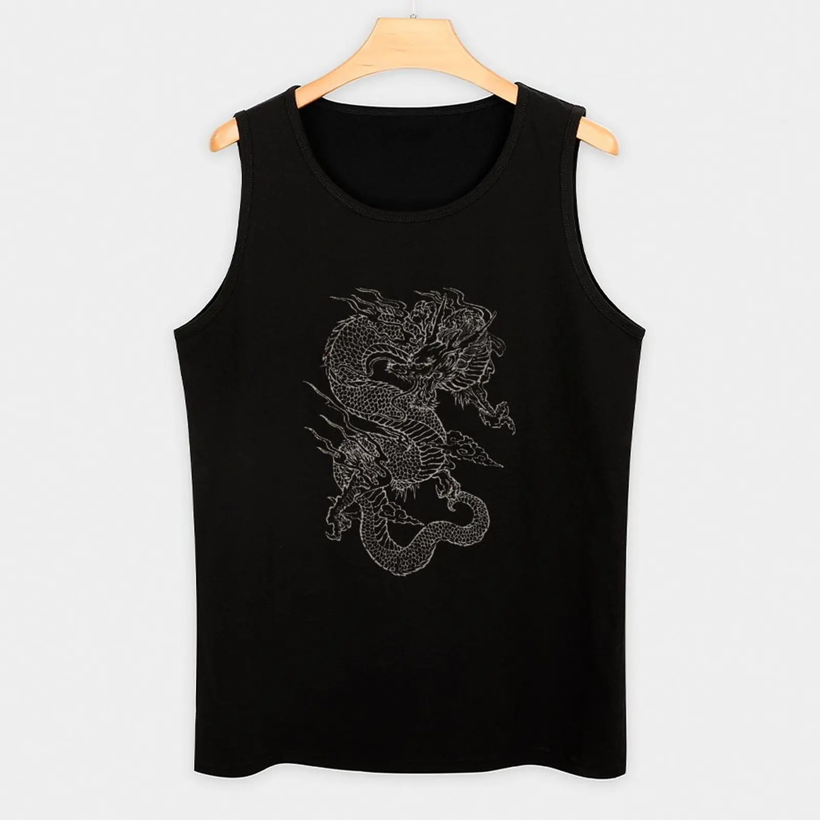 Vintage Dragon Tank Top sleeveless shirts vests for men 240408