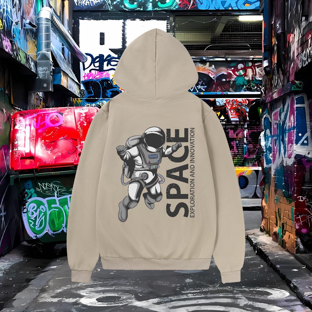 Custom Unisex Sweatshirts Hooded Collar Long Sleeve Cool Men Hoodie US/EU Size Top Hoodie High Street Hip Hop Velvet Thick