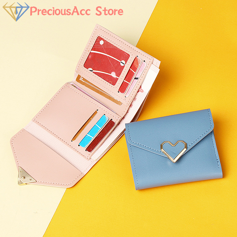 New Wallets Fashion PU Leather Embroidered Small Wallet Cute Card Holder Multi-card Slot Minimalist Mini Coin Purses For Women