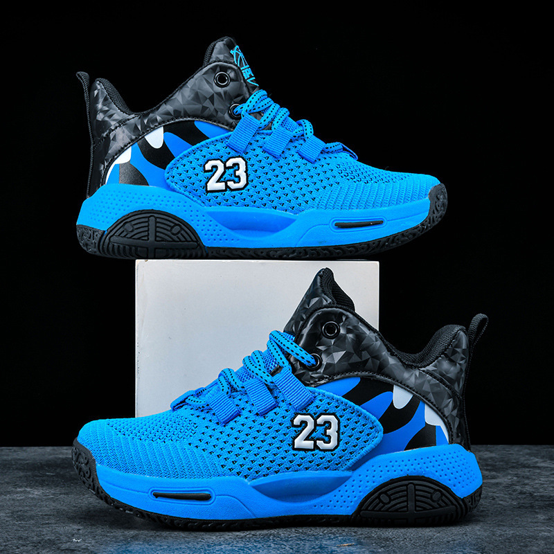 Children Boys Brand Leather Basketball Shoes Kids Sneakers Thick Sole Non-slip Sports Shoes Child Boy Basket Trainer Shoes Girls 220513