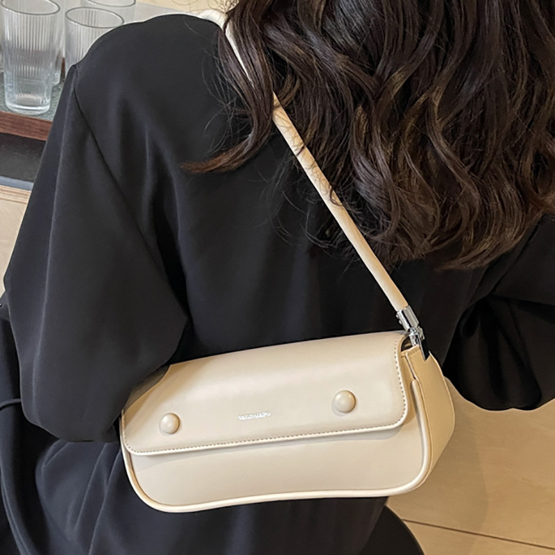 Women Small Square Bags 2024 New Trendy Pu Leather Female One Shoulder Bag Summer Simple Letter Versatile Commuting Handbags