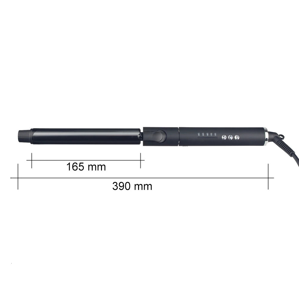 Professional Rotating Curling Iron Hair Curling Roller Nano Black Hair Curler With 230 Degree 241107
