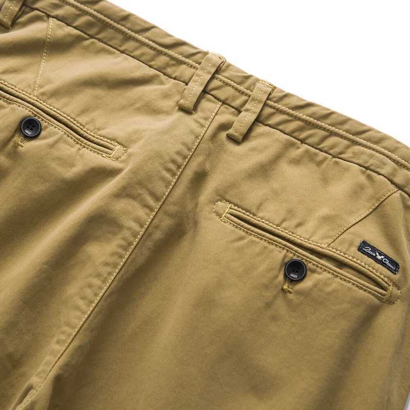 Mens Casual Pants Skinny Stretch Cargo Solid Color Straight Autumn and Winter Pants Korean Style Fashion Pure Cotton Trousers LX241107