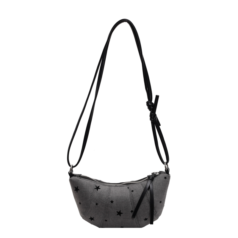 Women Crossbody Bag Adjustable Strap Nylon Shoulder Bag with Zipper Half Moon Dumpling Bag Travel Sling Bag