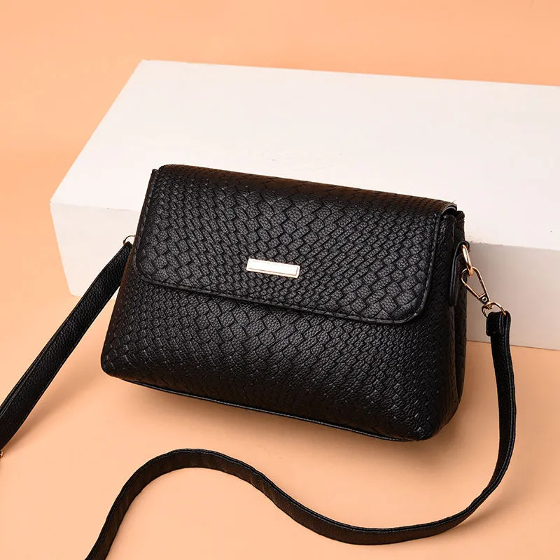 Women Shoulder Bags Small Satchel Simple Design Female Crossbody Bag Soft PU Leather Flap Bag Messenger Bags Sac Femme