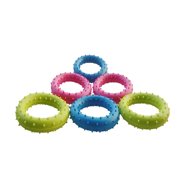 New Pure Color TPR Rubber Round Circle Pets Dogs Chew Trainer Eco-Friendly Pet Chew Toys
