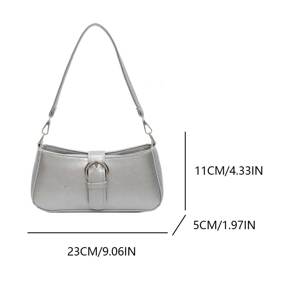 Women PU Fashion Shoulder Bag Solid Color Casual Tote Handbag Stylish Crossbody Bag Trendy Messenger Bag Chic Hobo Bag
