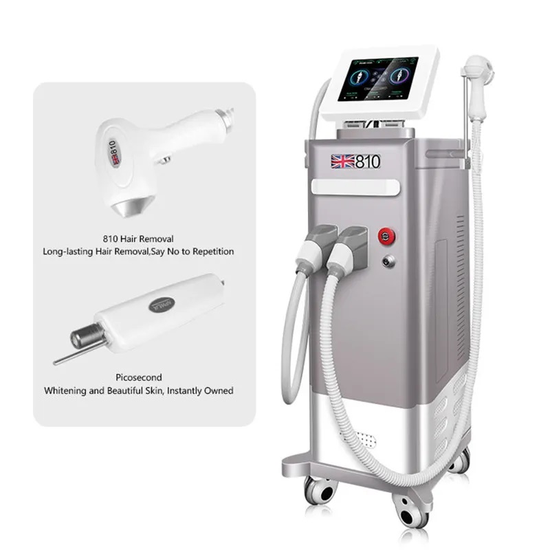 810 Laser Diode Picosecond 2 In 1 Laser Hair Removal Machine Picosecond Laser Tattoo Removal Machine 808nm Diode Hair-Removal Permanent Painless
