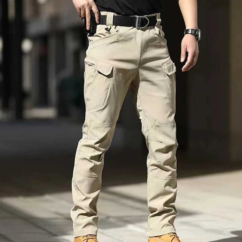 Elastic Tactical Pants Mens Cargo Trousers New Spring Autumn Waterproof Outdoor Hiking Multi-pocket Wear-resistant Cargo Pant LX241107