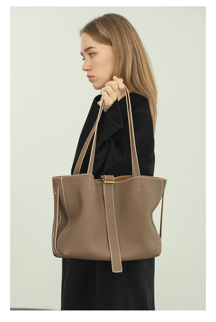Women's Shoulder Trendy High-End All-Match Commuter Tote Bag For Ladies Large Capacity Handbag Bags Open Style Patent Leather BagVoyage