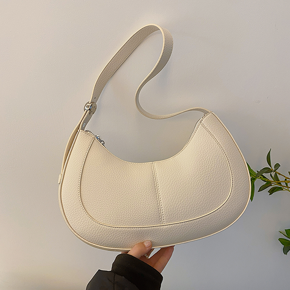 Luxury Design Shoulder Bags for Women Half Moon Hobo Bag Tote Lady Fashion Brand Underarm Bags PU Leather Small Clutch Handbag