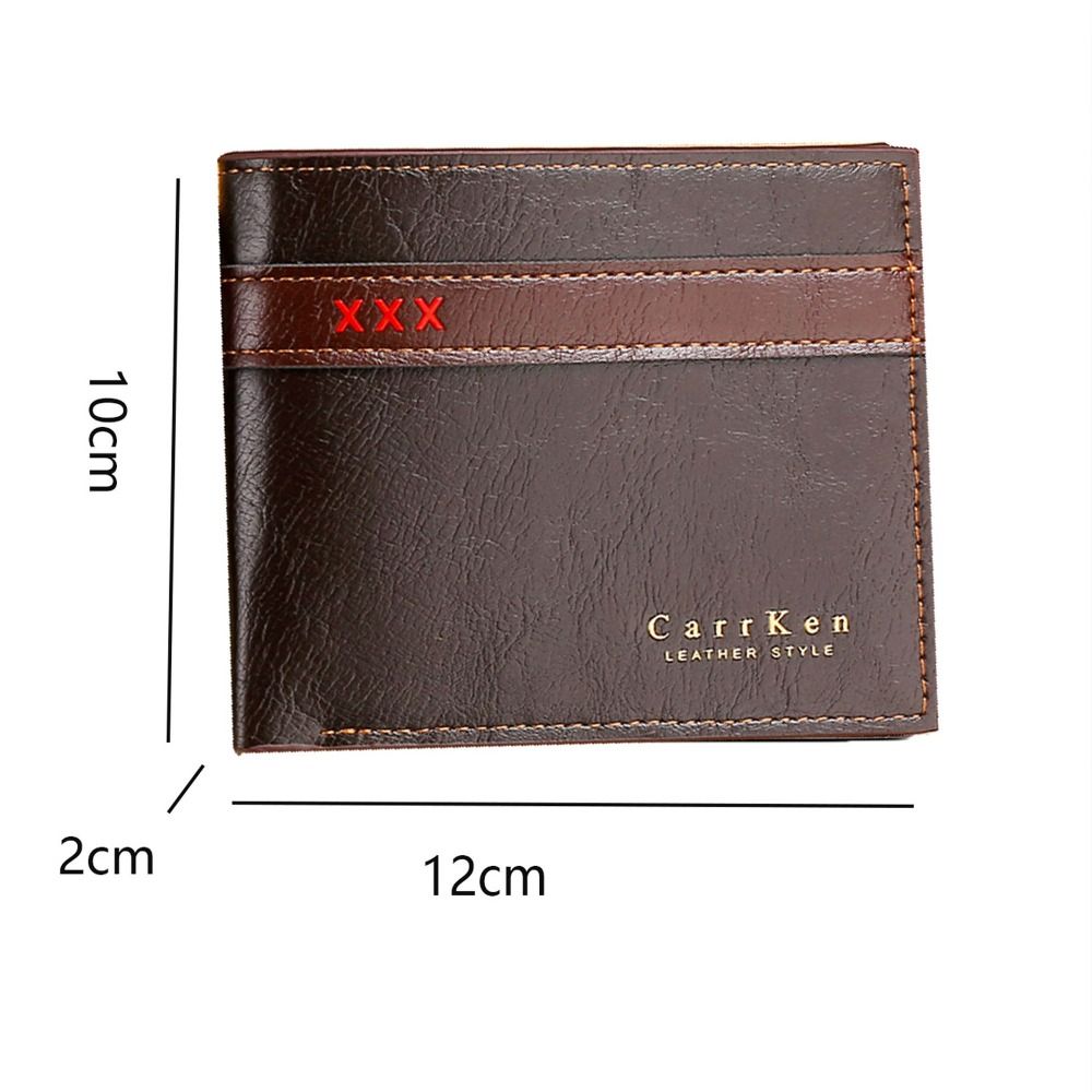 Men PU Leather Wallets 2 Fold Short Causal Purses Male Folding Wallet Coin Card Holders High Quality Slim Money Bag