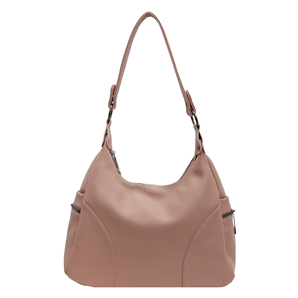 Women PU Fashion Shoulder Bag Large Capacity Casual Handbag Adjustable Strap Trendy Satchel Bag Multi-pockets Chic Hobo Bag