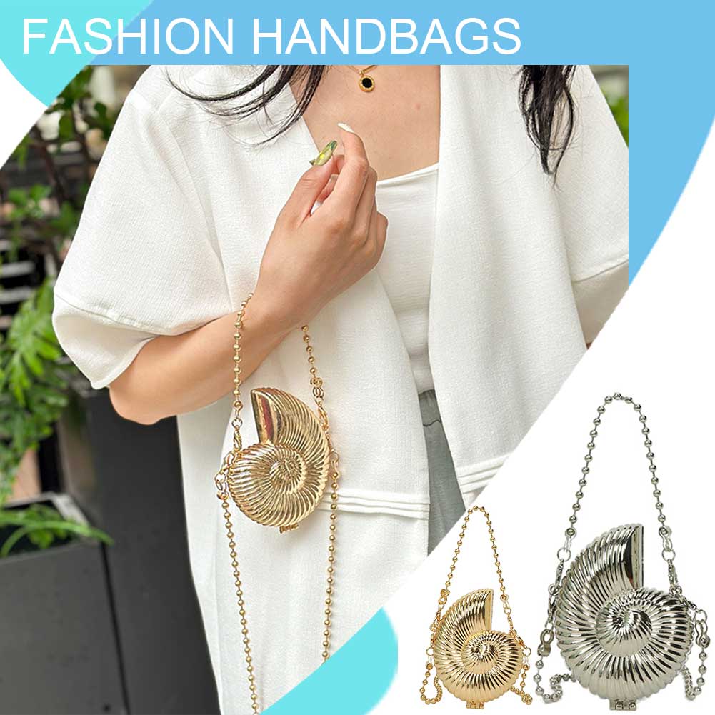 Conch Shape Evening Clutch Purse Novelty Fashion Evening Bags Stylish Shoulder Bag Trendy Crossbody Bag Wedding Party Bag