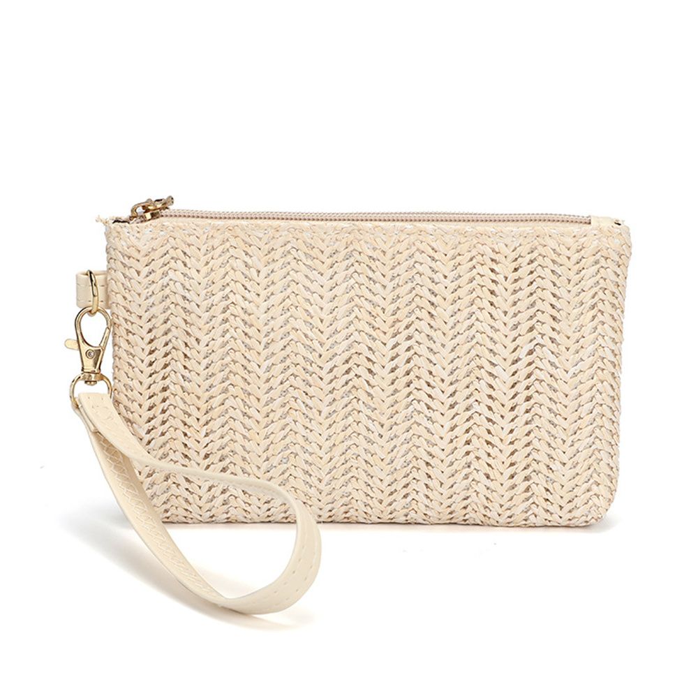 Casual Beach Small Handbag Women Bohemian Woven Clutch Bag Coin Purse Summer Phone Bag Wallet Card Holder