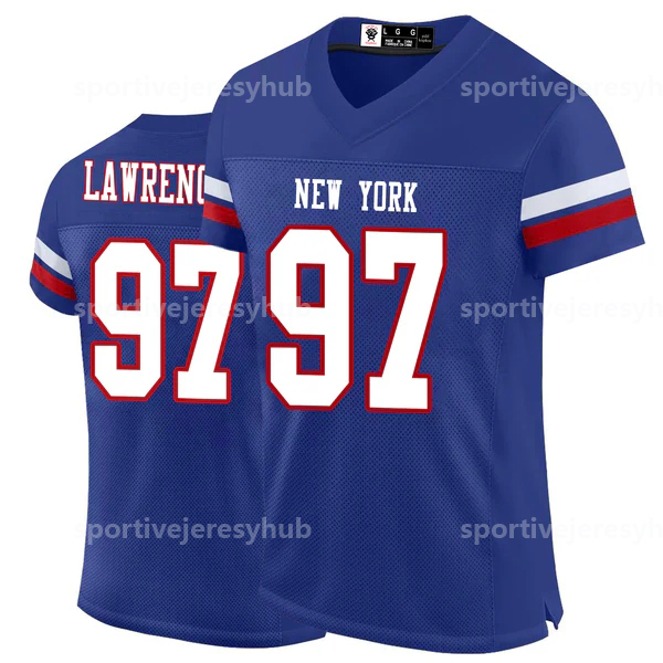 Men/Women/Youth Football Jersey Jones Robinson Slayton Williams Lawrence Hall Taylor Green Blue Custom Stitched Any Name Number