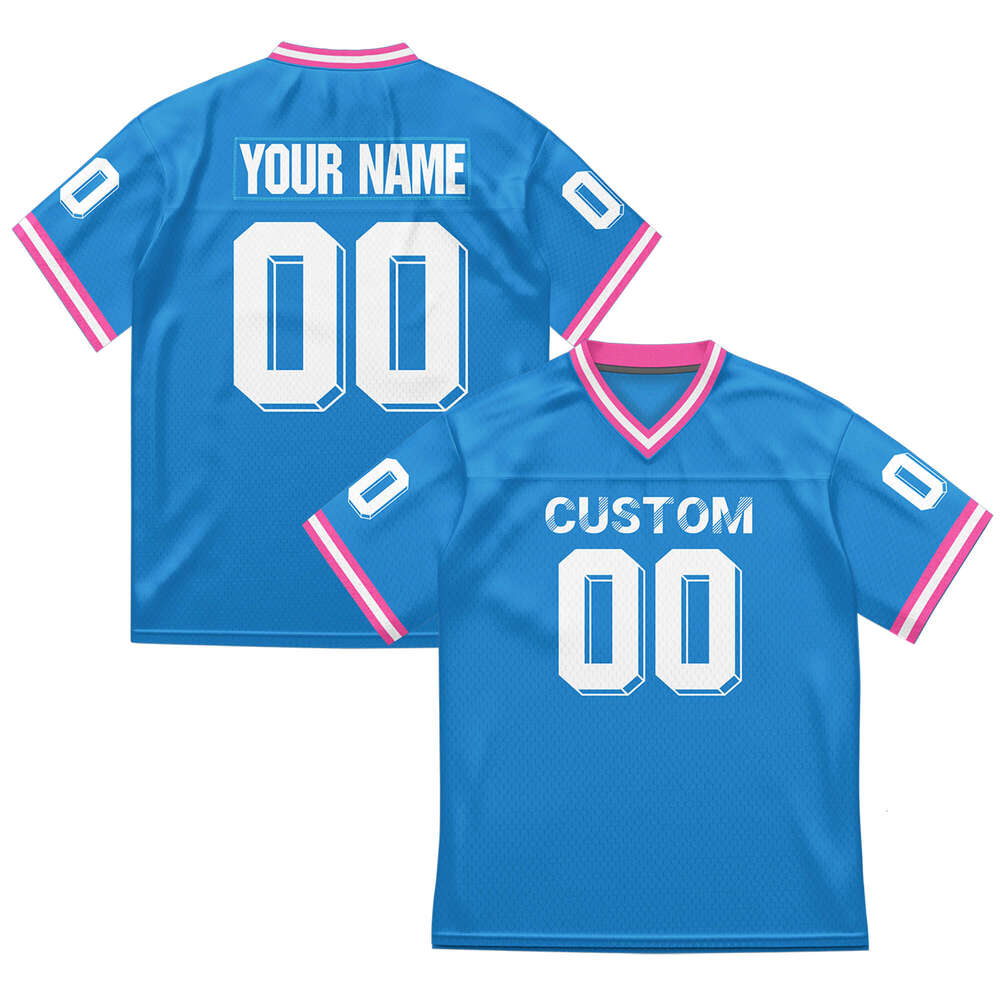 2025 Personalized Jersey Printed Letter Number Football Tee Shirt Athletic Uniform Big Size