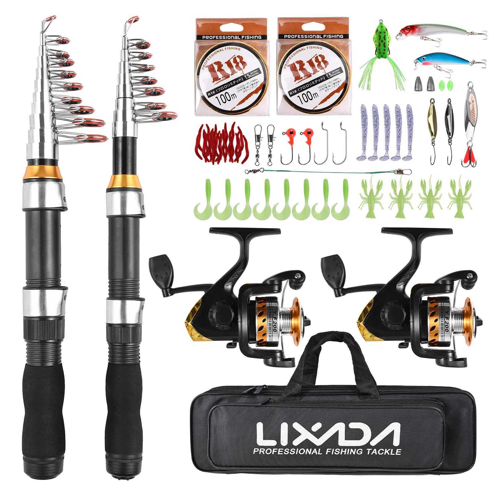 Lixada fishing rod reel combination droplet kit (Compte Kit 1.9m 2.3m) professional fishing gear with hooks W241108