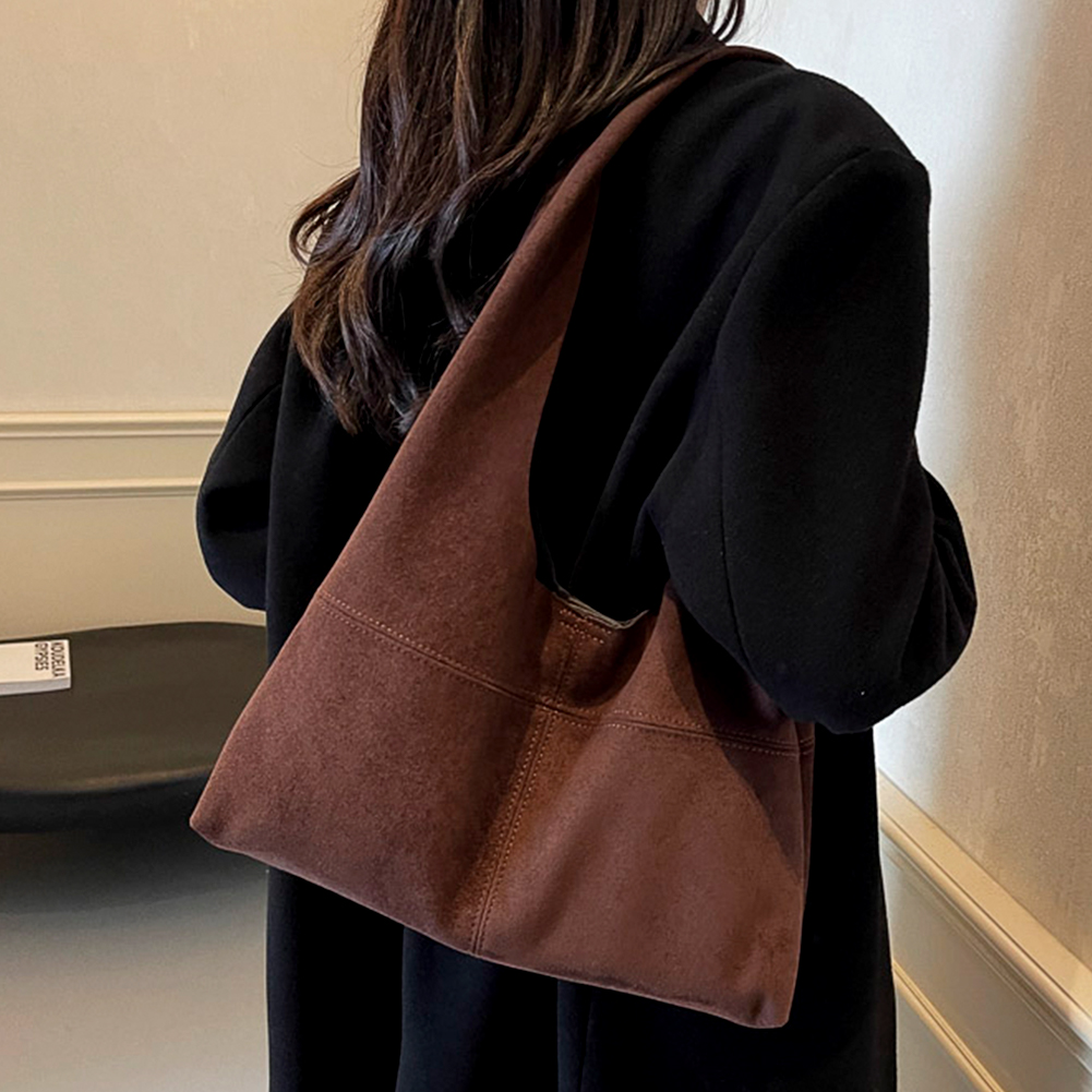 Suede Slouchy Handbag Purse for Women Suede Shoulder Bag Retro Winter Women's Bag Fashion Trendy Ladies Shopping Clutch Hobo Bag