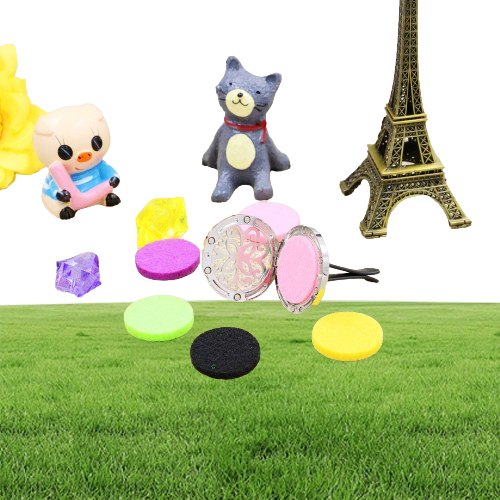 Car Perfume Diffuser Air Condiitoning Vent Clip Freshener Aromatherapy Essential Oil Diffuser with 5PCS Felt Pads 7084668