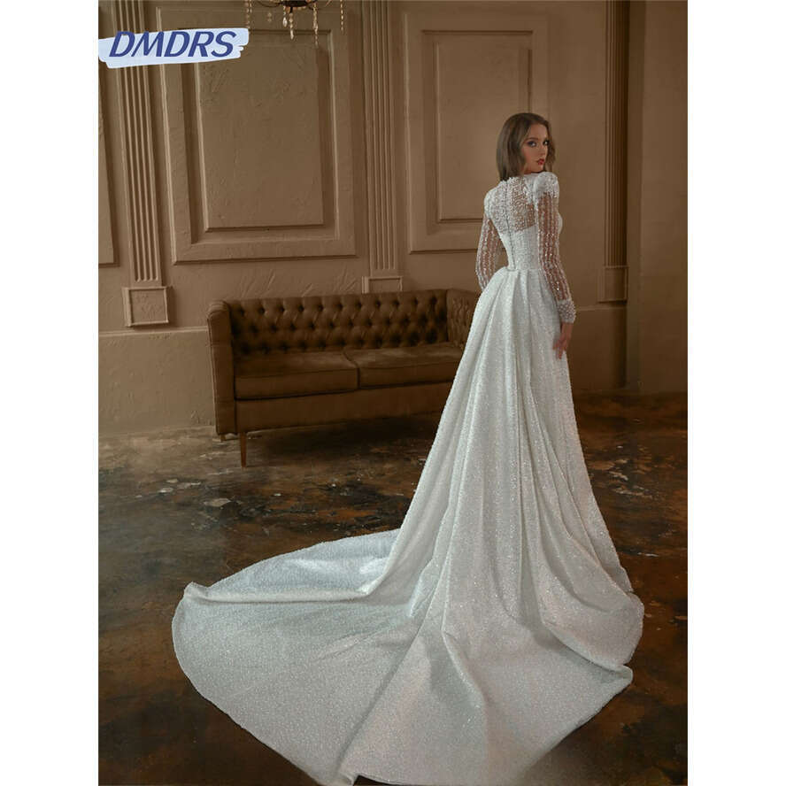 Charming Long-Sleeved Bridal Dresses 2025 Urious Wedding Romantic Or-Length Dress Customized Vestidos De Novia