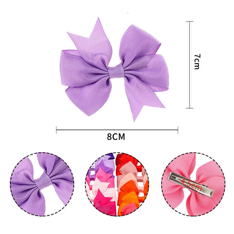 hair clip baby Handmade baby tailcoat V-shaped ribbed satin ribbon bow hair clip hair accessory children's headwear Hair Accessories