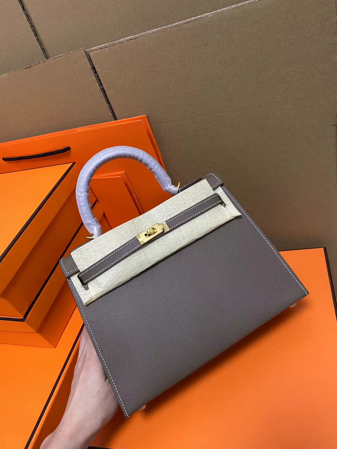 mirror quality women purse Designer bag Gold Sier metal Handmade Epsom calfskin Handbag classic fashion togo leather Crossbody Bag clutch 10