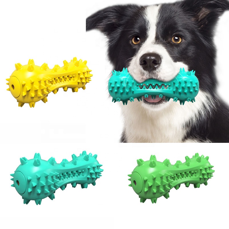 Durable Squeaky Dog Chew Toy for Aggressive Chewers Dog Toothbrush Toys Dental Care Teeth Cleaning Toys
