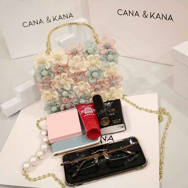 Fashion versatile foreign style flower fairy autumn new trendy women's bag single shoulder portable messenger bag chain