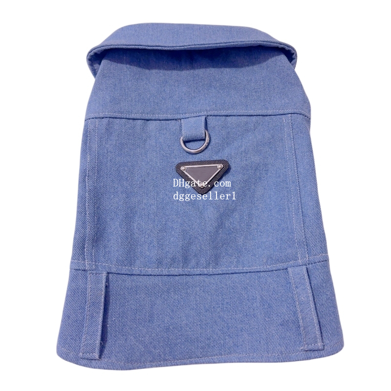 free shipping Designer Clothes Dog Apparel Pet Denim Coat for Puppy Small Dogs T-Shirt Fashion ic Overalls Girl Male Boy Cat Costumes Vintage Vest Out
